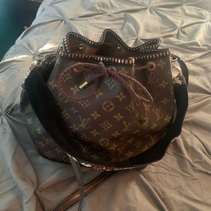 Louis Vuitton Brown Monogram Drawstring Shoulder Bag